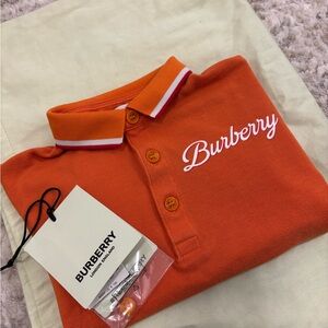 Burberry Kids Polo in Vibrant Orange